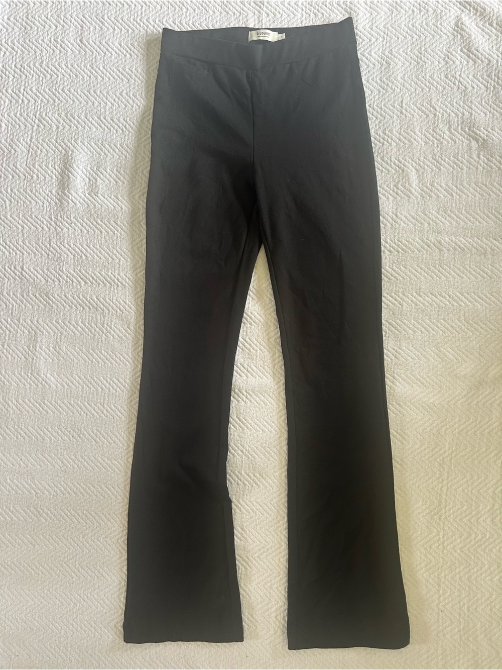 B Young Stretchy Black Pull on Bootcut Pants